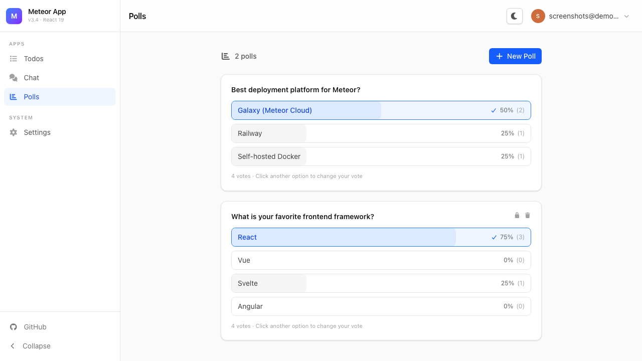 Live polls — light mode